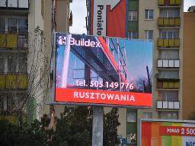 Telebim w Głogowie przy ulicy Piłsudskiego.