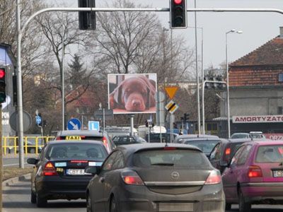 Telebim w Bydgoszczy przy C.H. Focus Mall.