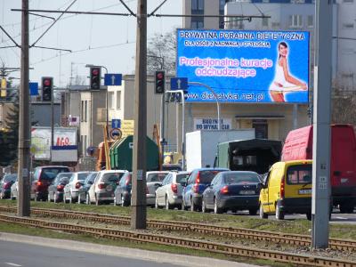 Telebim w Bydgoszczy przy ulicy Fordońskiej.