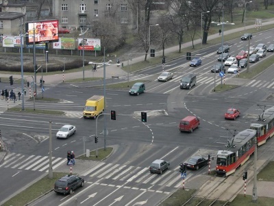 Telebim w Częstochowie przy ulicy Jana Pawła II.