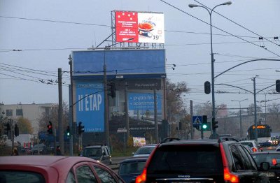 Telebim w Gdyni przy ulicy Wielkopolskiej.