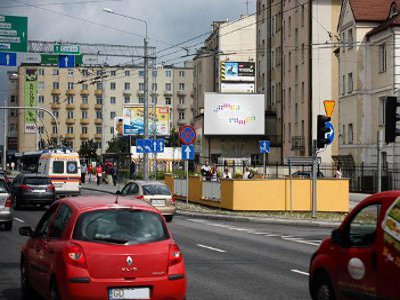 Telebim w Gdyni przy ulicy Władysława IV.