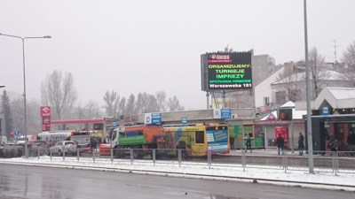 Telebim w Kielcach przy ulicy Żytniej.