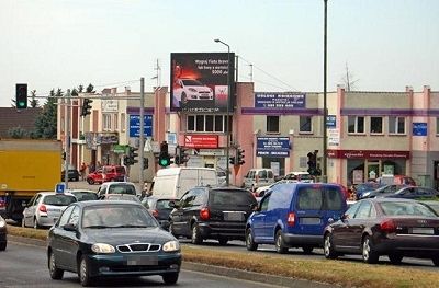 Telebim w Koninie przy ulicy Kleczewskiej.