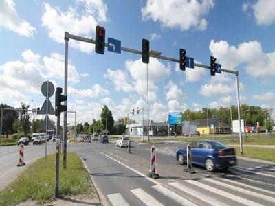 Telebim w Lesznie przy ulicy Okrężnej.