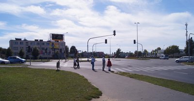 Telebim w Olsztynie przy ulicy Wyszyńskiego.