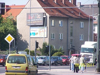 Telebim w Świdnicy przy ulicy Ofiar Oświęcimskich.