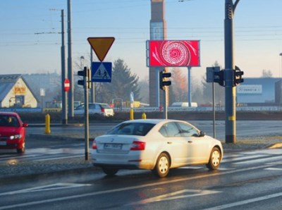 Telebim we Wrocławiu przy ulicy Bardzkiej.