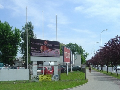 Telebim we Wrocławiu przy Alei Wiśniowej.